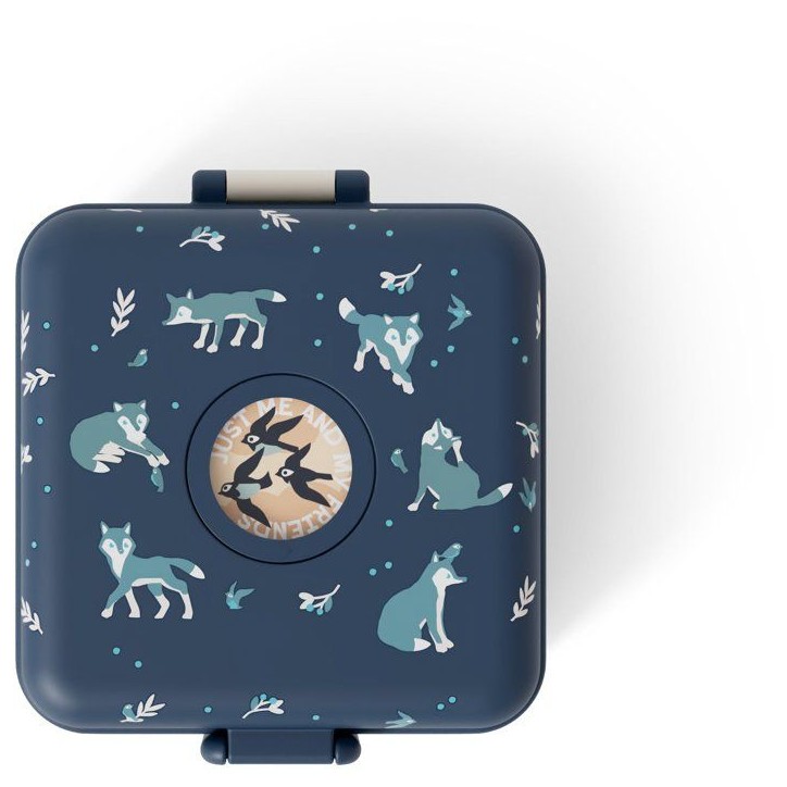 Boite a Sandwich Enfant - MONBENTO - Couverts inclus - Sans BPA - Snacky Wolf