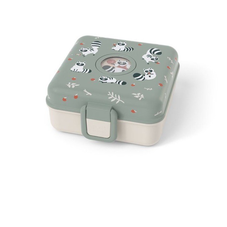 Boite a Sandwich Enfant - MONBENTO - Couverts inclus - Sans BPA - Snacky Raccoon Boite a Sandwich Enfant - MONBENTO - Couverts inclus - Sans BPA - Snacky Raccoon