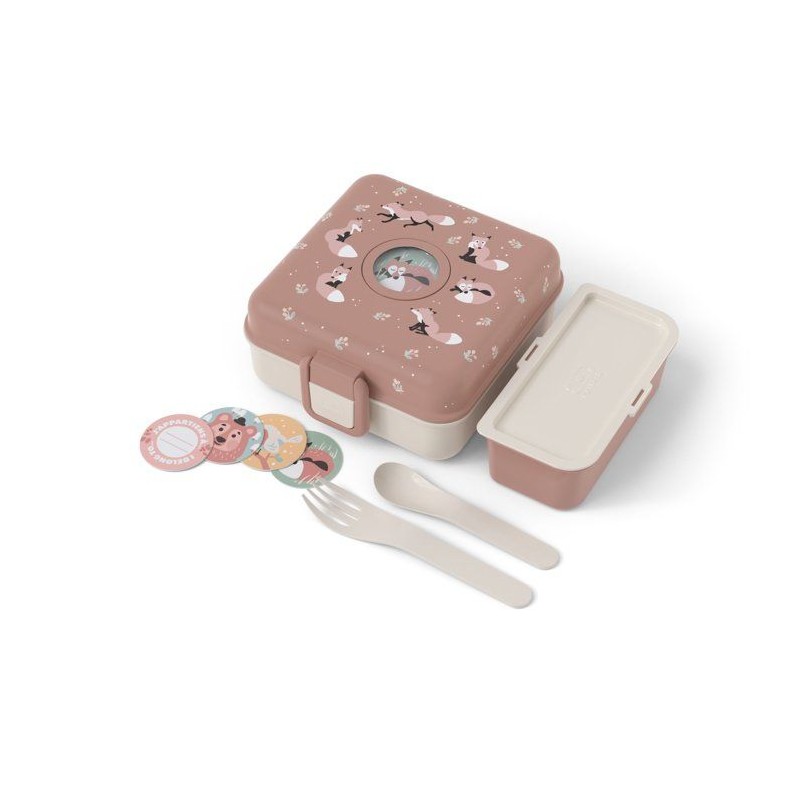 Boite a Sandwich Enfant - MONBENTO - Couverts inclus - Sans BPA - Snac
