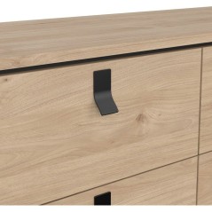 Commode RY - 6 Tiroirs - Décor Chene - L101,8 x P40,1 x H94,8 cm
