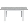 Table a manger extensible - KENDRA - Rectangulaire - Blanc artik et ci