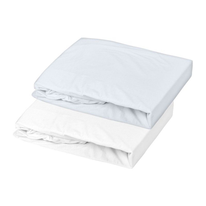 Lot de 2 draps housse - MON PTIT DODO - Jersey 100% coton - 60 x 120 c