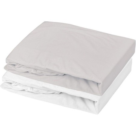 Lot de 2 draps housse - MON PTIT DODO - Jersey 100% coton - 60 x 120 c