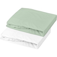 Lot de 2 draps housse - MON PTIT DODO - Jersey 100% coton - 60 x 120 c