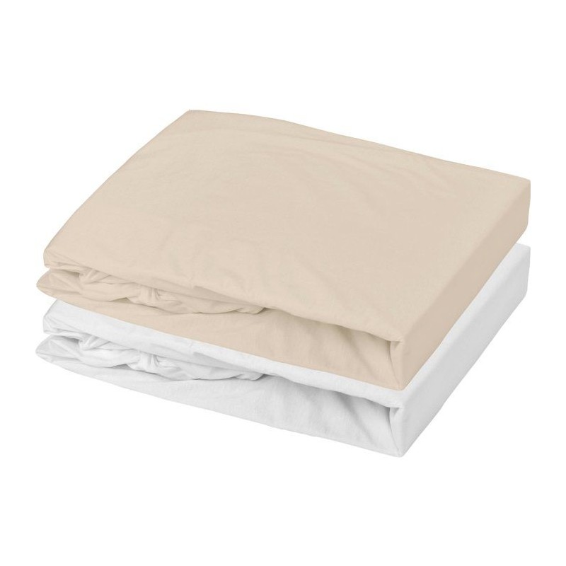 Lot de 2 draps housse - MON PTIT DODO - Jersey 100% coton - 70 x 140 c