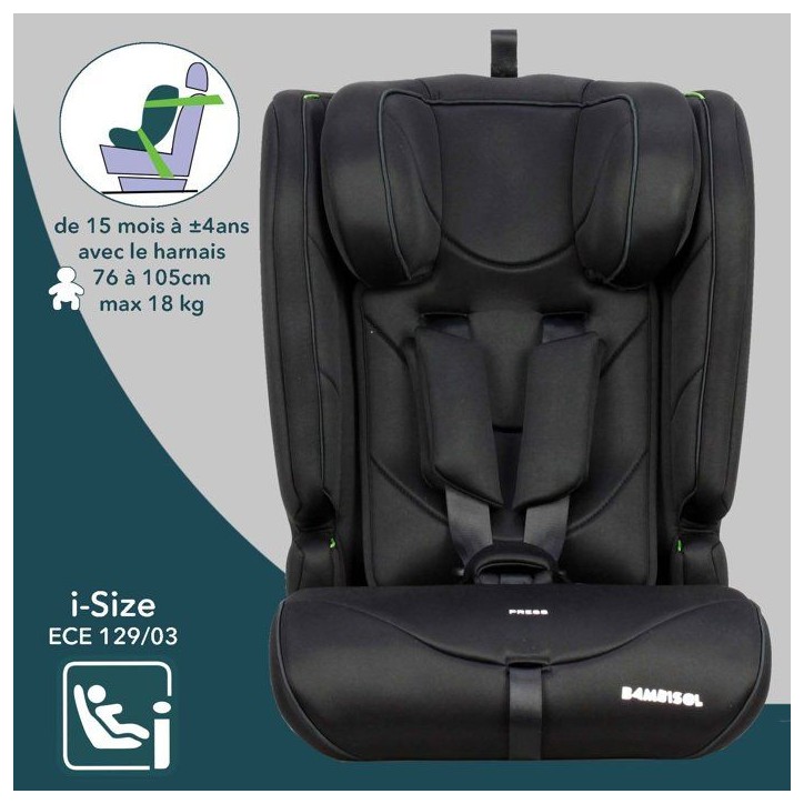 Siege auto évolutif - BAMBISOL - AY570N - Groupe 1/2/3 - I-Size - Noir Siege auto évolutif - BAMBISOL - AY570N - Groupe 1/2/3 - I-Size - Noir