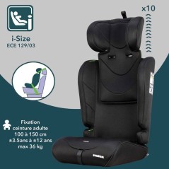 Siege auto évolutif - BAMBISOL - AY570N - Groupe 1/2/3 - I-Size - Noi
