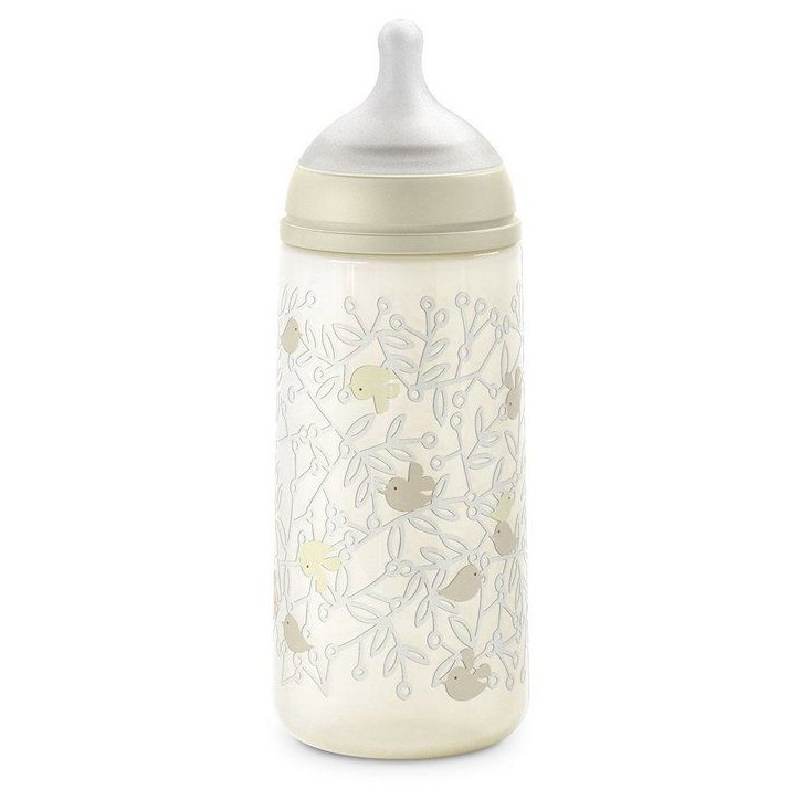 Biberon - SUAVINEX - Birdies - Tétine SX Pro L - 360 ml - 6 mois et plus - Beige Biberon - SUAVINEX - Birdies - Tétine SX Pro L - 360 ml - 6 mois et plus - Beige