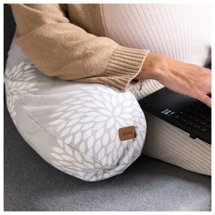 Coussin de maternité - BEABA - Big Flopsy™ - Fleurs - Gris Coussin de maternité - BEABA - Big Flopsy™ - Fleurs - Gris