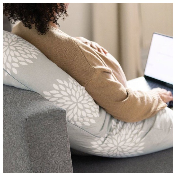 Coussin de maternité - BEABA - Big Flopsy™ - Fleurs - Gris Coussin de maternité - BEABA - Big Flopsy™ - Fleurs - Gris