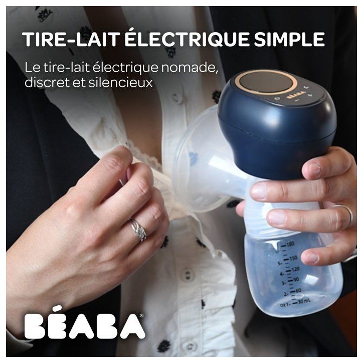 Tire-lait électrique simple - BEABA - Bleu nuit