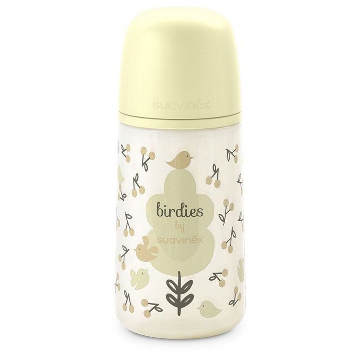Biberon - SUAVINEX - Birdies - Tétine SX Pro M - 270 ml - 3 a 6 mois- Beige