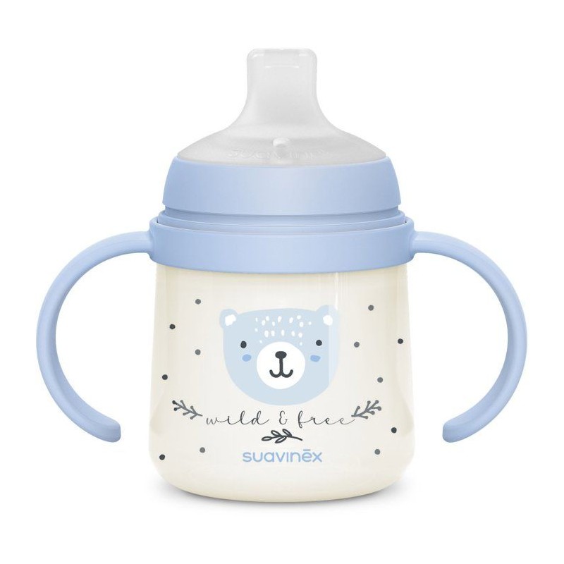 Biberon avec anses - SUAVINEX - NIGHT&DAY WILD&FREE - 150 ml - 6 mois