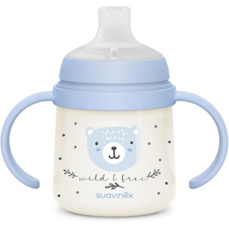 Biberon avec anses - SUAVINEX - NIGHT&DAY WILD&FREE - 150 ml - 6 mois