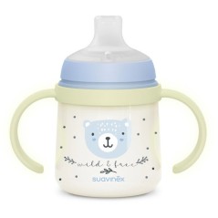 Biberon avec anses - SUAVINEX - NIGHT&DAY WILD&FREE - 150 ml - 6 mois
