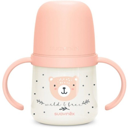 Biberon avec anses - SUAVINEX - NIGHT&DAY WILD&FREE - 150 ml - 6 mois