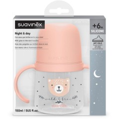 Biberon avec anses - SUAVINEX - NIGHT&DAY WILD&FREE - 150 ml - 6 mois