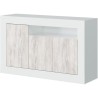 Buffet - BALTIK - Effet bois / Blanc - 3 portes