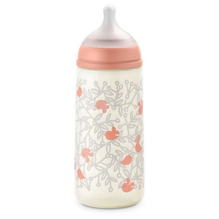 Biberon - SUAVINEX - Birdies - Tétine SX Pro L - 360 ml - 6 mois et plus - Rose Biberon - SUAVINEX - Birdies - Tétine SX Pro L - 360 ml - 6 mois et plus - Rose