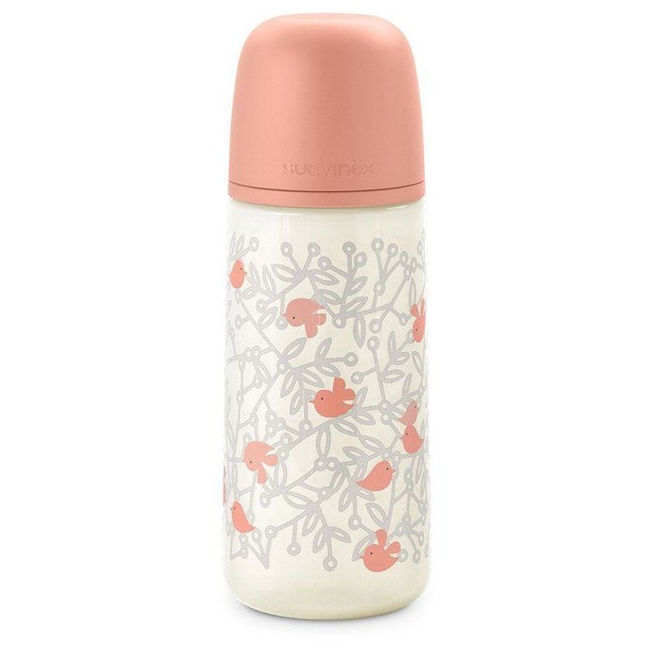 Biberon - SUAVINEX - Birdies - Tétine SX Pro L - 360 ml - 6 mois et plus - Rose Biberon - SUAVINEX - Birdies - Tétine SX Pro L - 360 ml - 6 mois et plus - Rose