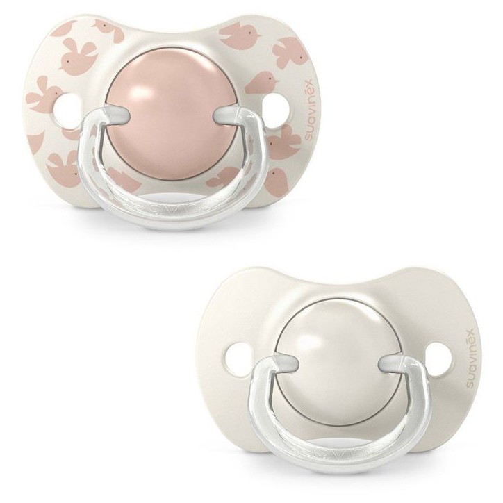 Lot de 2 sucettes symétriques - SUAVINEX - Birdies - SX Pro - 6 a 18 mois - Rose Lot de 2 sucettes symétriques - SUAVINEX - Birdies - SX Pro - 6 a 18 mois - Rose