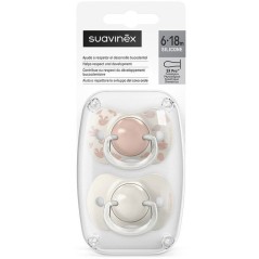 Lot de 2 sucettes symétriques - SUAVINEX - Birdies - SX Pro - 6 a 18