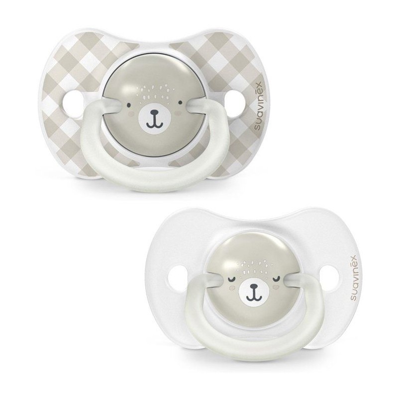 Lot de 2 sucettes symétriques - SUAVINEX - Night&Day Wild&Free - SX P