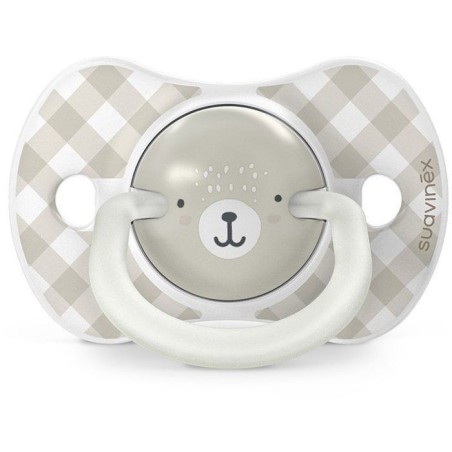 Lot de 2 sucettes symétriques - SUAVINEX - Night&Day Wild&Free - SX Pro - 6 a 18 mois - Gris
