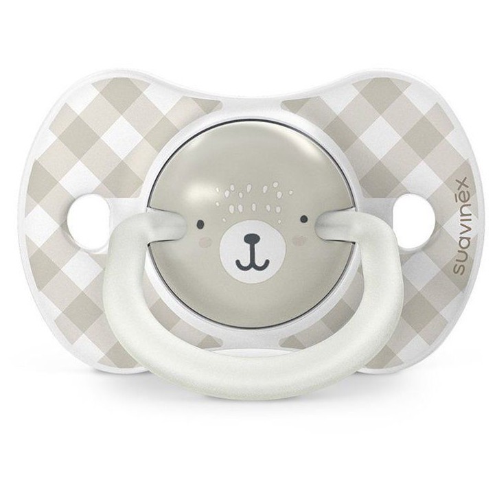 Lot de 2 sucettes symétriques - SUAVINEX - Night&Day Wild&Free - SX Pro - 6 a 18 mois - Gris