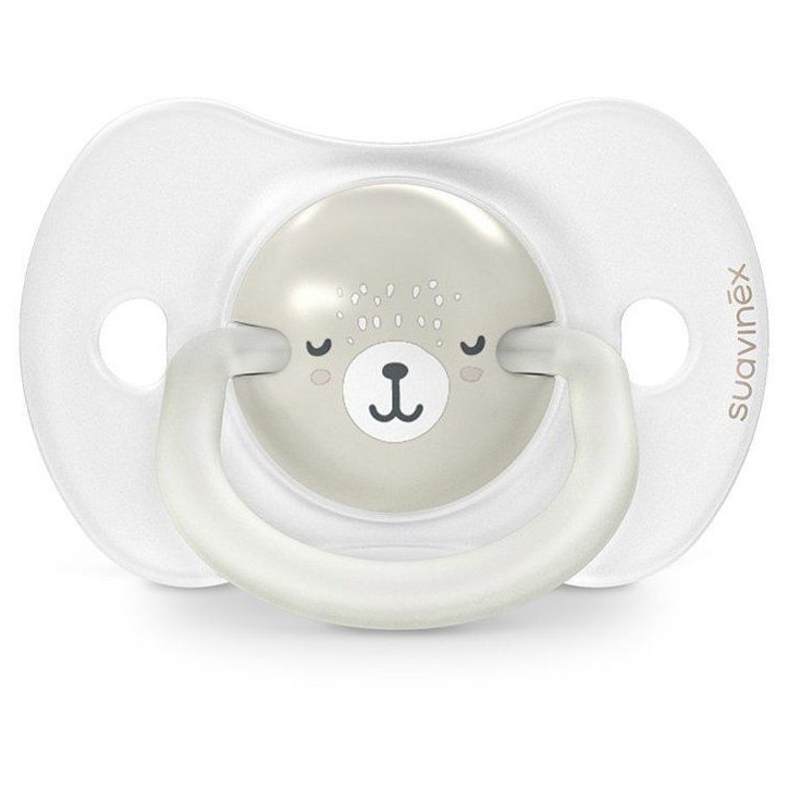 Lot de 2 sucettes symétriques - SUAVINEX - Night&Day Wild&Free - SX Pro - 6 a 18 mois - Gris