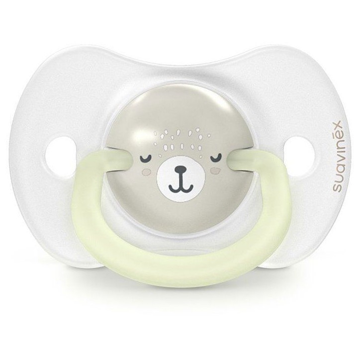 Lot de 2 sucettes symétriques - SUAVINEX - Night&Day Wild&Free - SX Pro - 6 a 18 mois - Gris