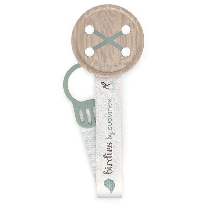 Attache-sucette avec ruban - SUAVINEX - Birdies - Des la naissance - Vert Attache-sucette avec ruban - SUAVINEX - Birdies - Des la naissance - Vert