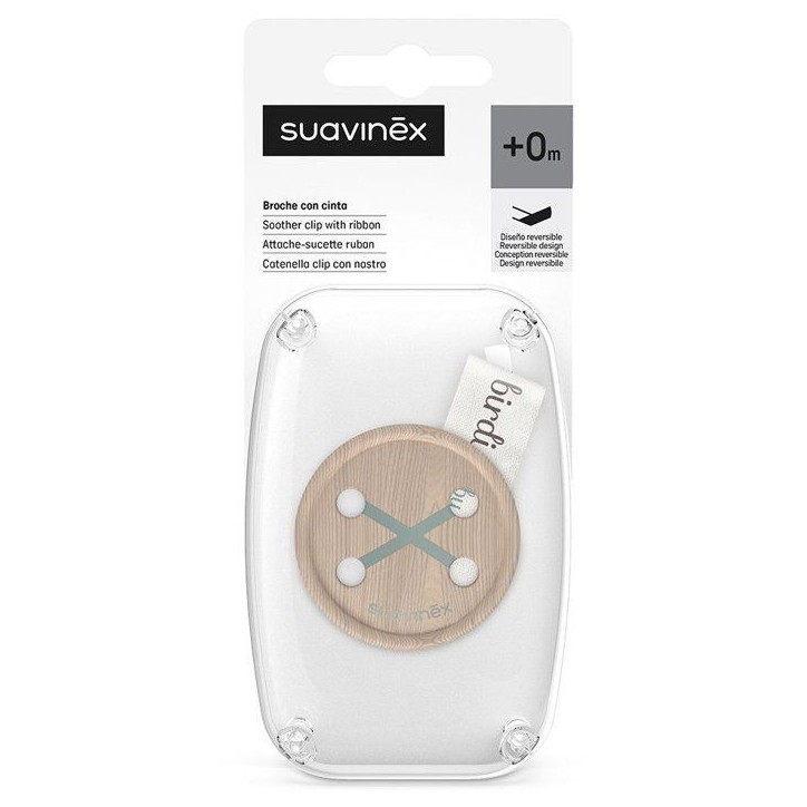 Attache-sucette avec ruban - SUAVINEX - Birdies - Des la naissance - Vert Attache-sucette avec ruban - SUAVINEX - Birdies - Des la naissance - Vert