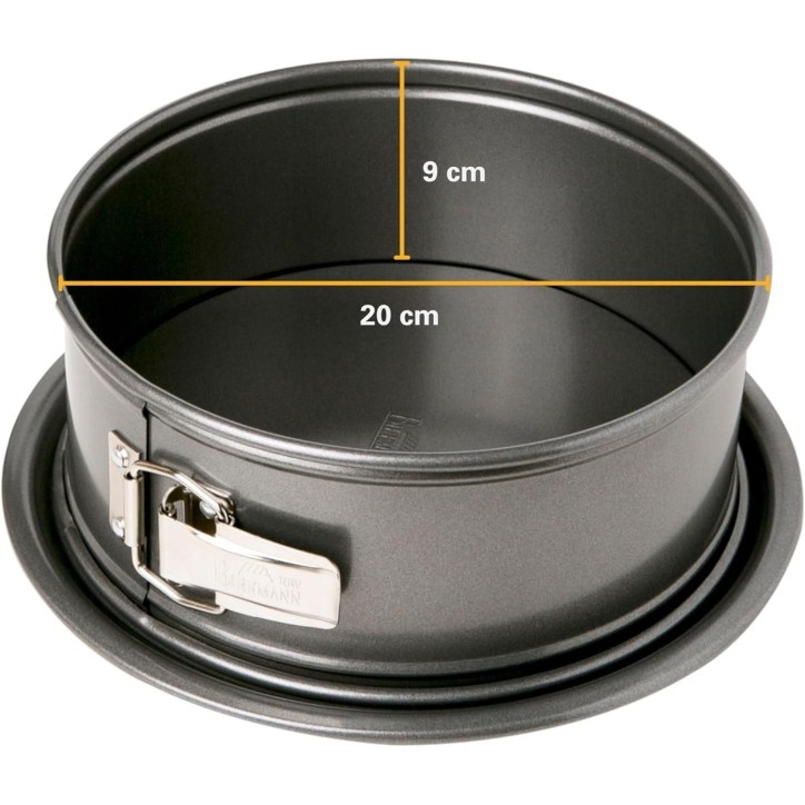 Moule a fond amovible - BIRKMANN - EASY BAKING - Acier carbone - Anti adhésif - 20 x 20 x 9 cm
