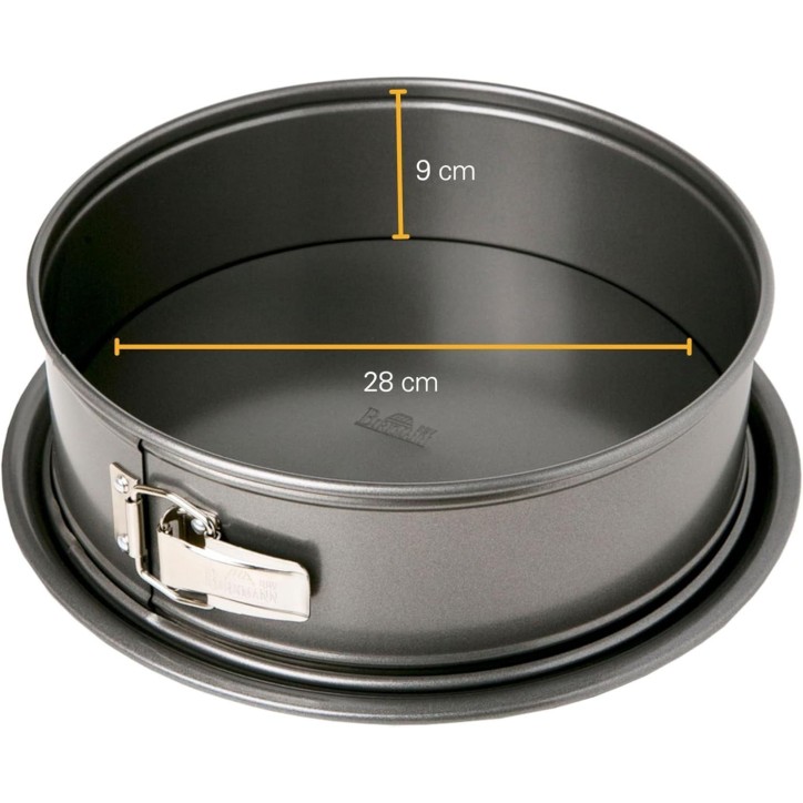 Moule a fond amovible - BIRKMANN - EASY BAKING - Acier carbone - Anti adhésif - 28 x 28 x 9 cm