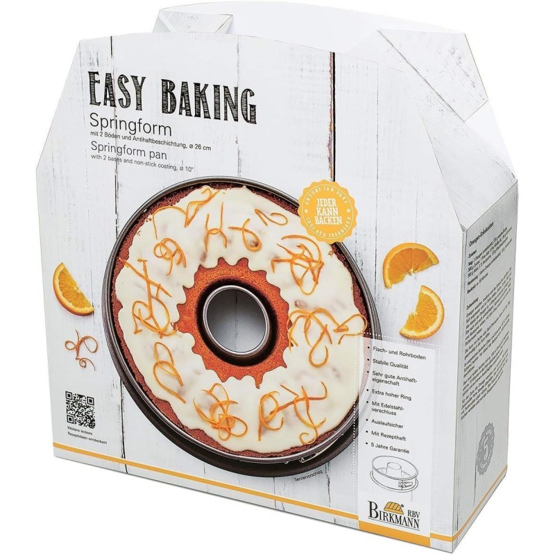 Moule a fond amovible - BIRKMANN - EASY BAKING - Acier Carbone - Anti