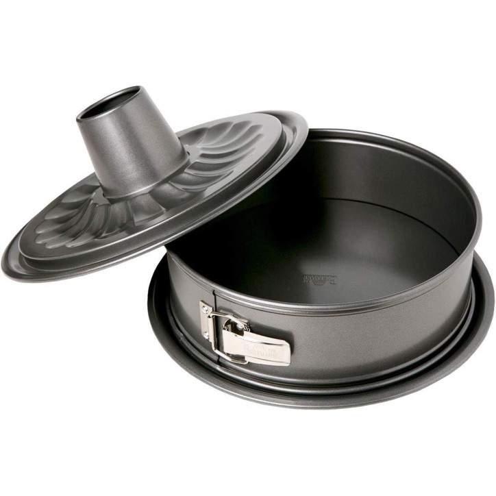 Moule a fond amovible - BIRKMANN - EASY BAKING - Acier Carbone - Anti adhésif - 2 Fonds - 26 x 26 x 9 cm