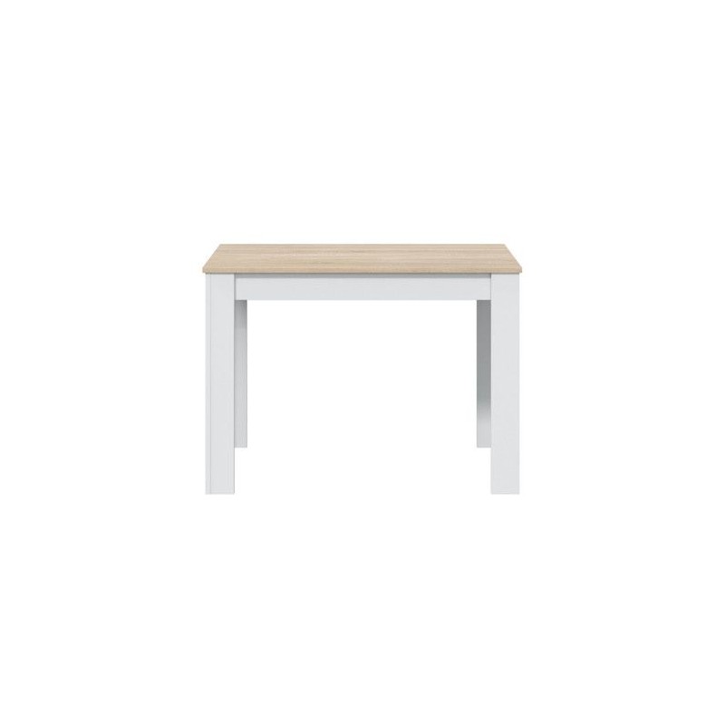 Table a manger LILIAN L109 x P67cm - Blanc / Bois