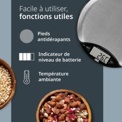 Balance de cuisine digitale - ADE - ANJA - Plastique ABS - 17 x 17 x 2