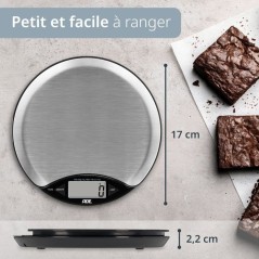 Balance de cuisine digitale - ADE - ANJA - Plastique ABS - 17 x 17 x 2