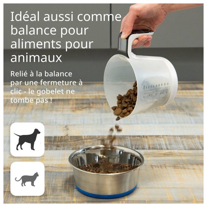 Pichet Gradué/balance - ADE - FRANCA - Verre/Synthétique - 20,7 x 14,6 cm - Inclus 1 pile Cr2032
