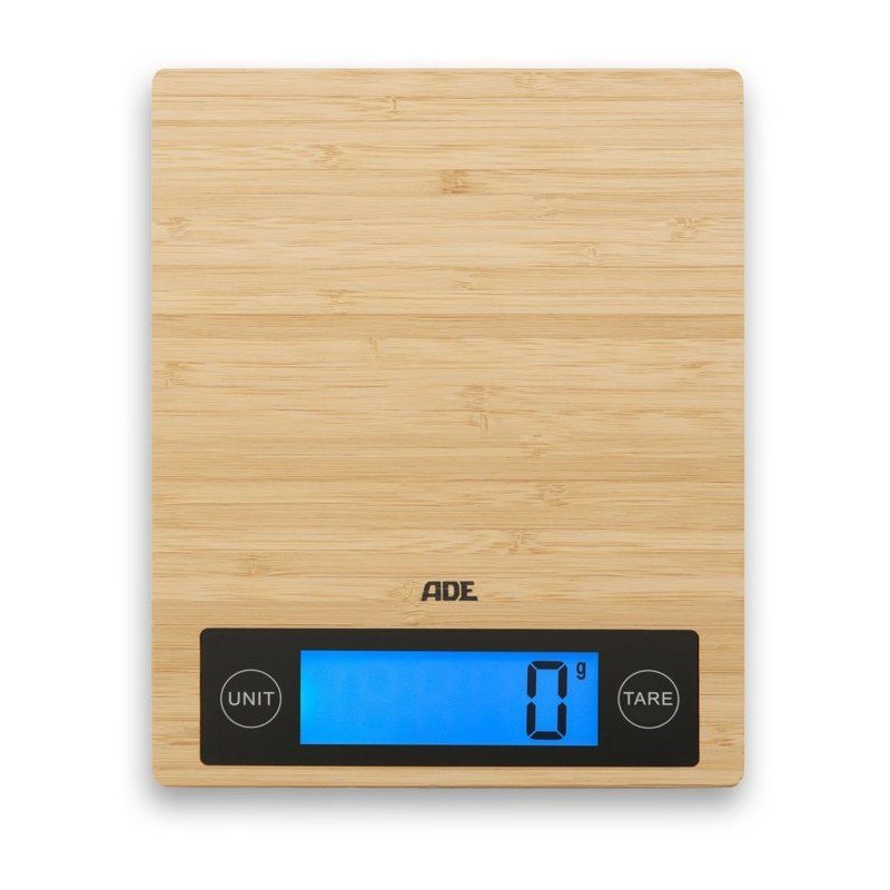 Balance de cuisine digitale - ADE - RAMONA - Bambou - 23 x 18 x 2 cm -