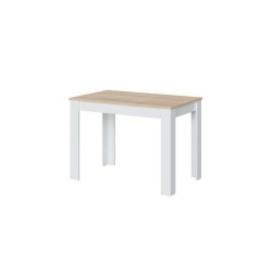 Table a manger LILIAN L109 x P67cm - Blanc / Bois