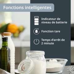 Balance de cuisine digitale - ADE - LEONIE - Plastique ABS - 22 x 17 c