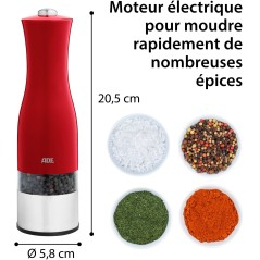 Moulin Poivre/Sel électrique - ADE -KITCHEN GADGETS - Acier inoxydabl