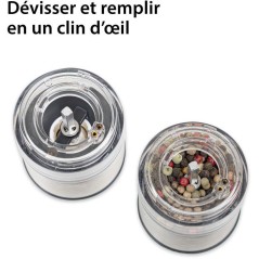 Moulin Poivre/Sel électrique - ADE -KITCHEN GADGETS - Acier inoxydabl
