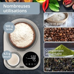 Balance de cuisine duo digitale - ADE - ISABELLA - Acier inoxydable/Pl