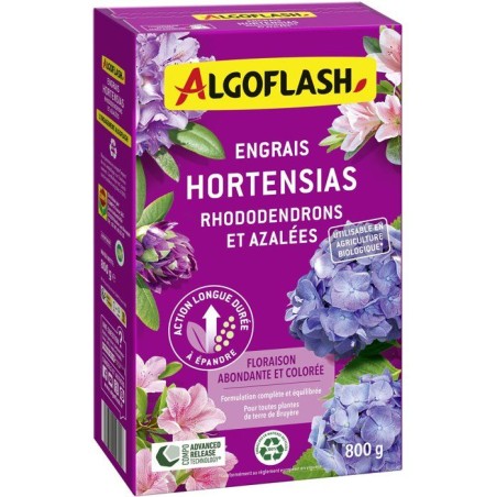 Engrais acidophiles - ALGOFLASH - Hortensias, rhododendrons & azalées