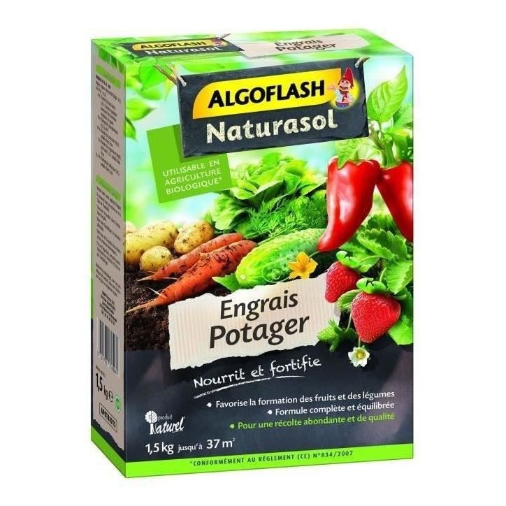 ALGOFLASH NATURASOL Engrais Potager - 1,5 kg