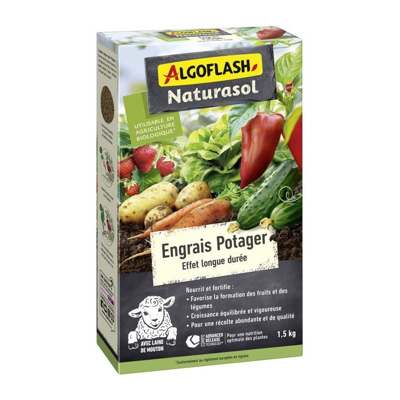 Engrais potager - ALGOFLASH NATURASOL - 1,5 kg - UAB